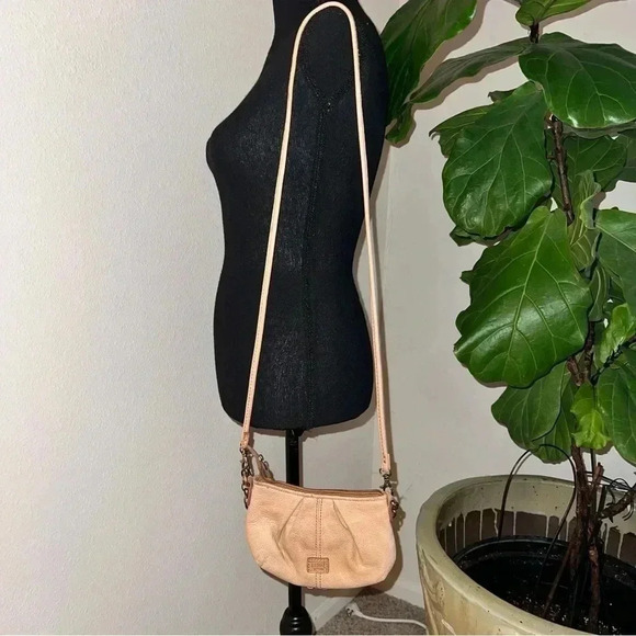 FOSSIL Women’s MINI BAG CROSSBODY PURSE IN NATURAL LEATHER COLOR Hand Bag - Picture 15 of 16